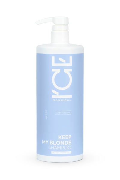 ICE Keep My Blonde šampūnas šviesiems plaukams šalinantis geltoną atspalvį, 1000 ml