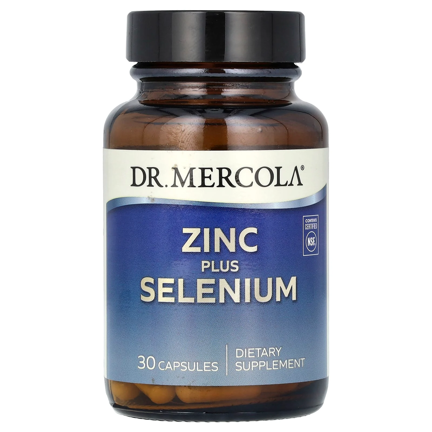 Dr. Mercola Zinc Plus Selenium – 30 kapsulių – cinko ir seleno kompleksas imunitetui, nervų sistemai ir bendram energijos palaikymui