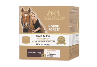 LOŠADINAJA SILA maitinanti plaukų kaukė su hialurono rūgštimi ir pipirų ekstraktu, 250 ml