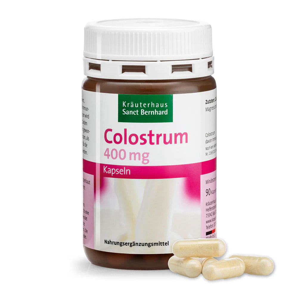 Colostrum 400 mg kapsulės 90 vnt. | Imunitetui ir žarnynui | Sanct Bernhard