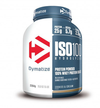 Dymatize ISO 100 hidrolizuotų išrūgų baltymų izoliatas, sausainiai ir grietinėlė - 2264 g