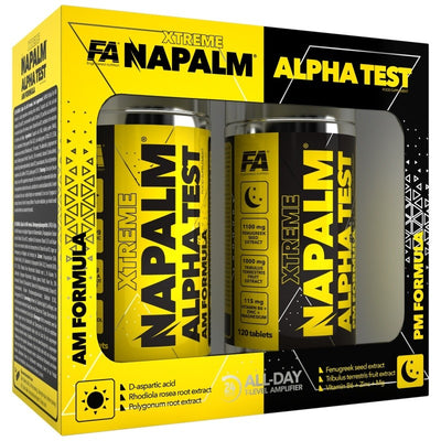 Fitness Authority Napalm Aplha Test AM/PM Formula - 240 tablečių