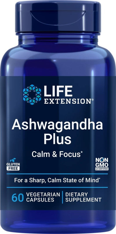 Life Extension Ashwagandha Plus Calm & Focus - 60 kapsulių