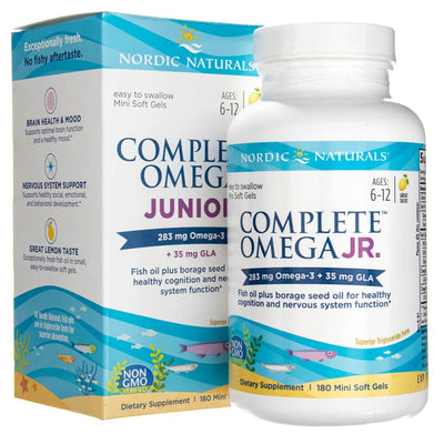 Nordic Naturals Complete Omega Junior Lemon - 180 kapsulių