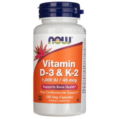 Now Foods vitaminas D-3 ir K-2 - 120 kapsulių