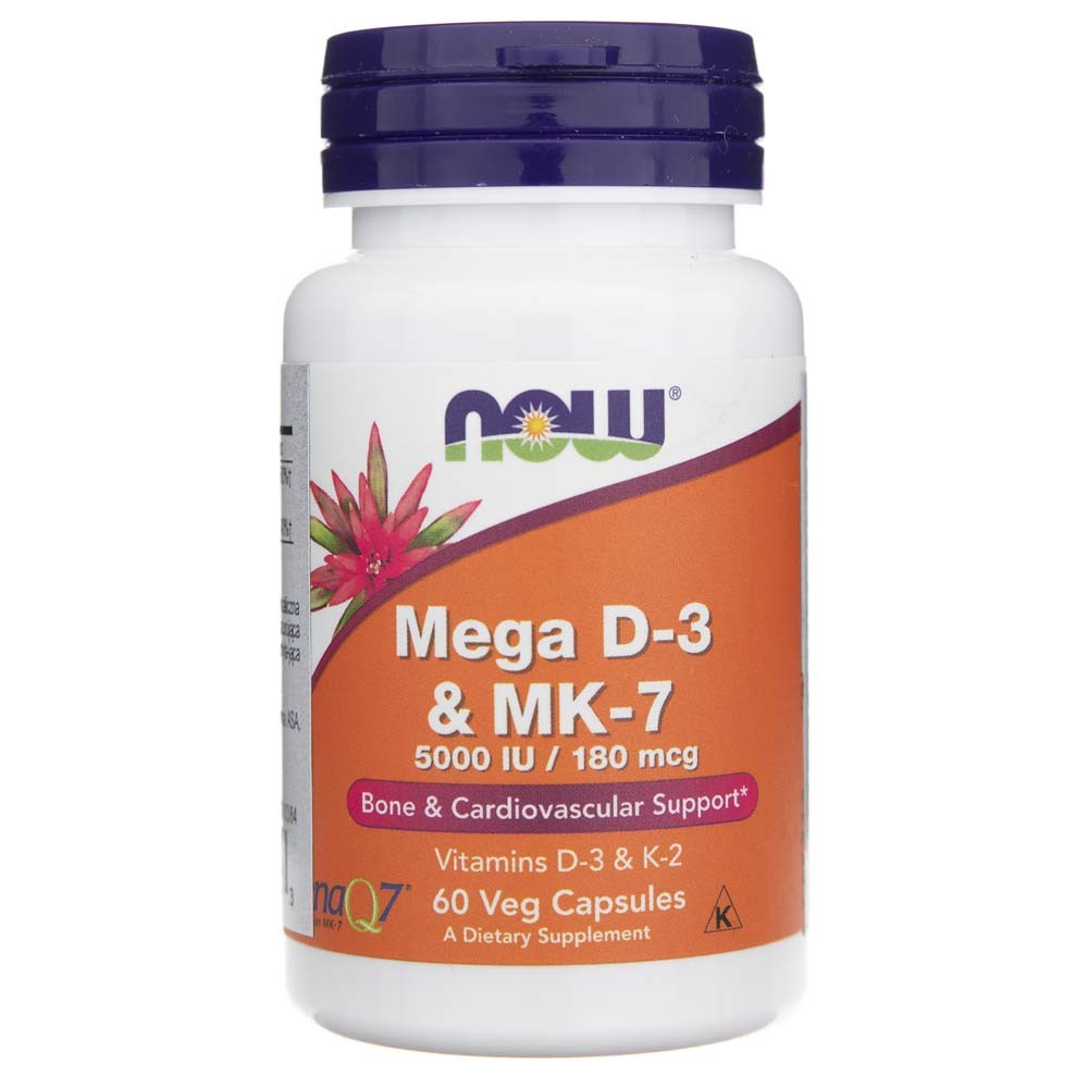 Now Foods Mega D-3 ir MK-7 - 60 kapsulių