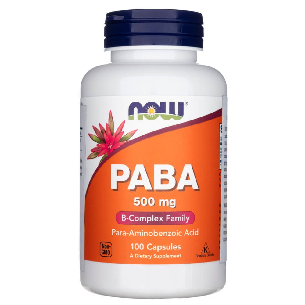 Now Foods PABA 500 mg - 100 kapsulių