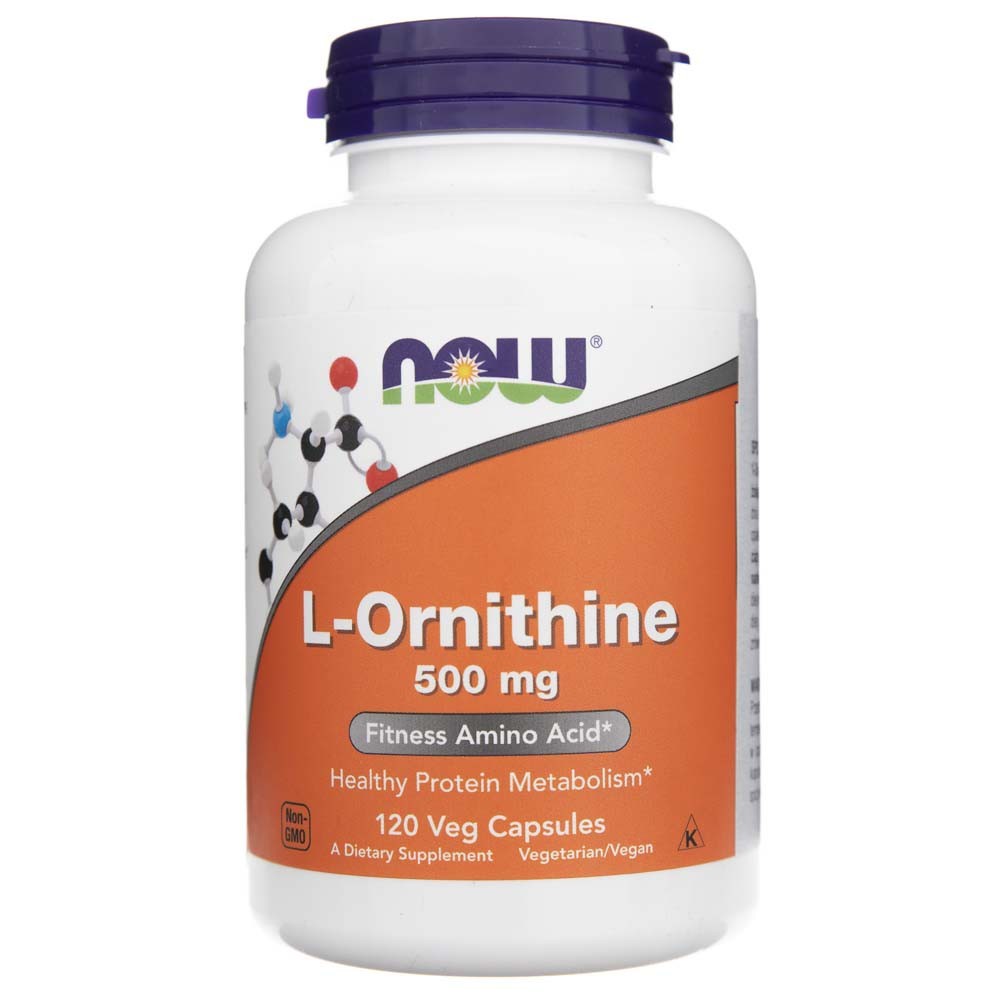 Now Foods L-Ornithine 500 mg - 120 kapsulių
