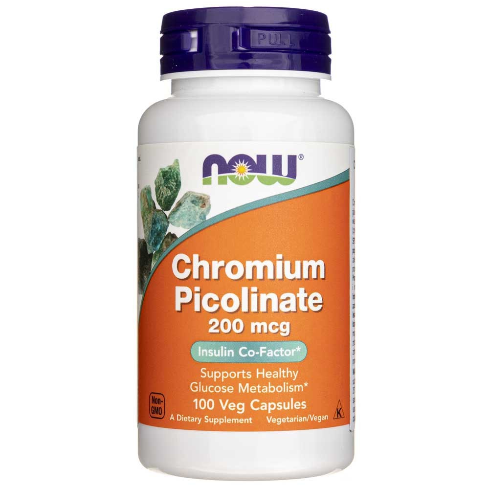 Now Foods chromo pikolinatas 200 mcg - 100 kapsulių
