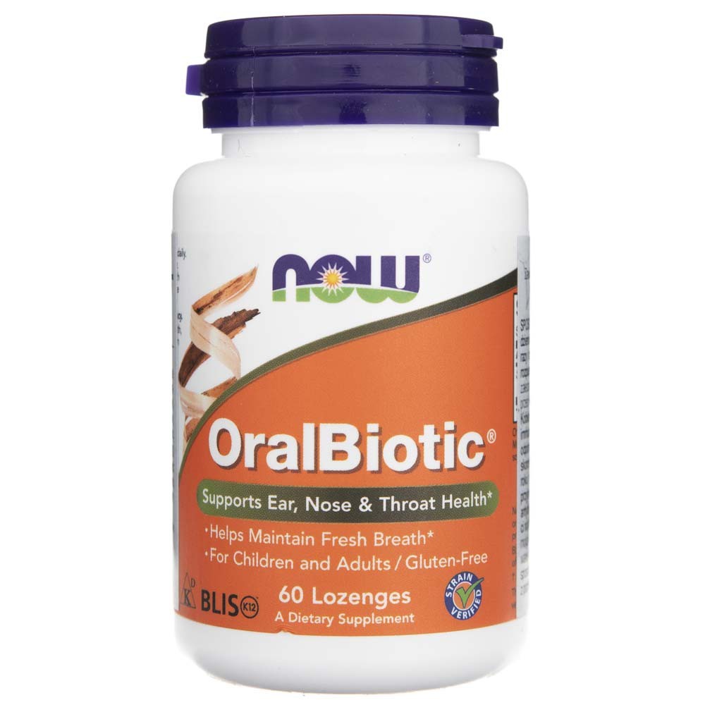 Now Foods OralBiotic® - 60 pastilių