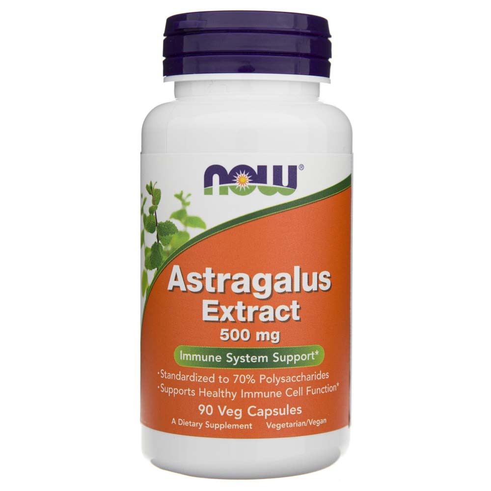 Now Foods Astragalus ekstraktas 500 mg - 90 kapsulių