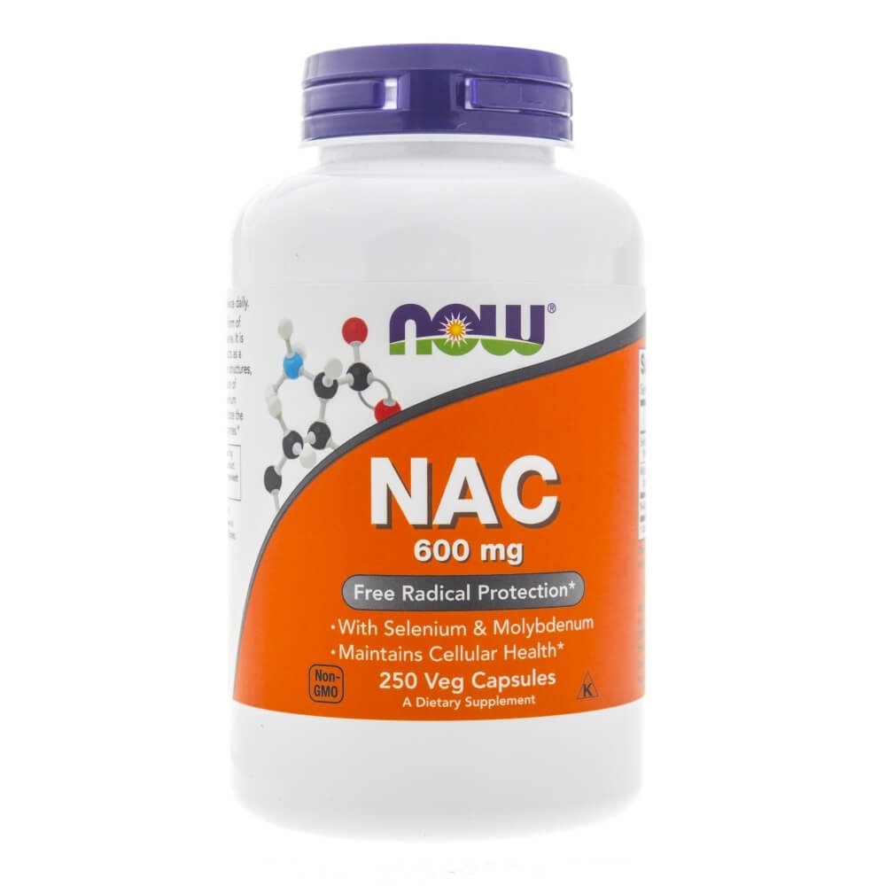 Now Foods NAC N-acetilcisteinas 600 mg - 250 kapsulių
