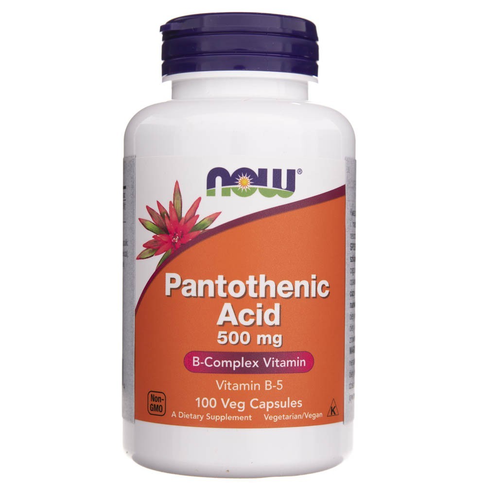 Now Foods pantoteno rūgštis 500 mg - 100 kapsulių
