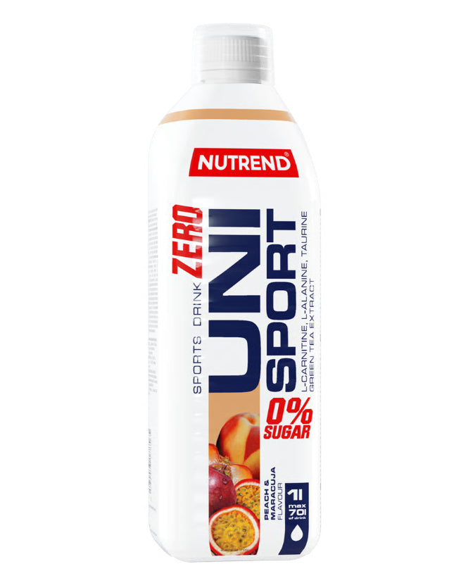 Nutrend Unisport Zero hipotoninis gėrimas su persikais ir marakuja - 1000 ml