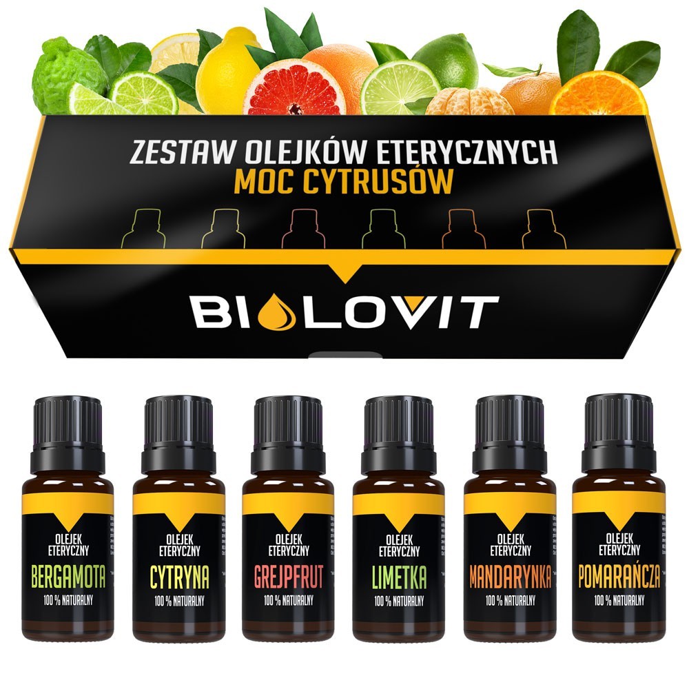 Bilovit eterinių aliejų rinkinys - Citrusinių vaisių galia