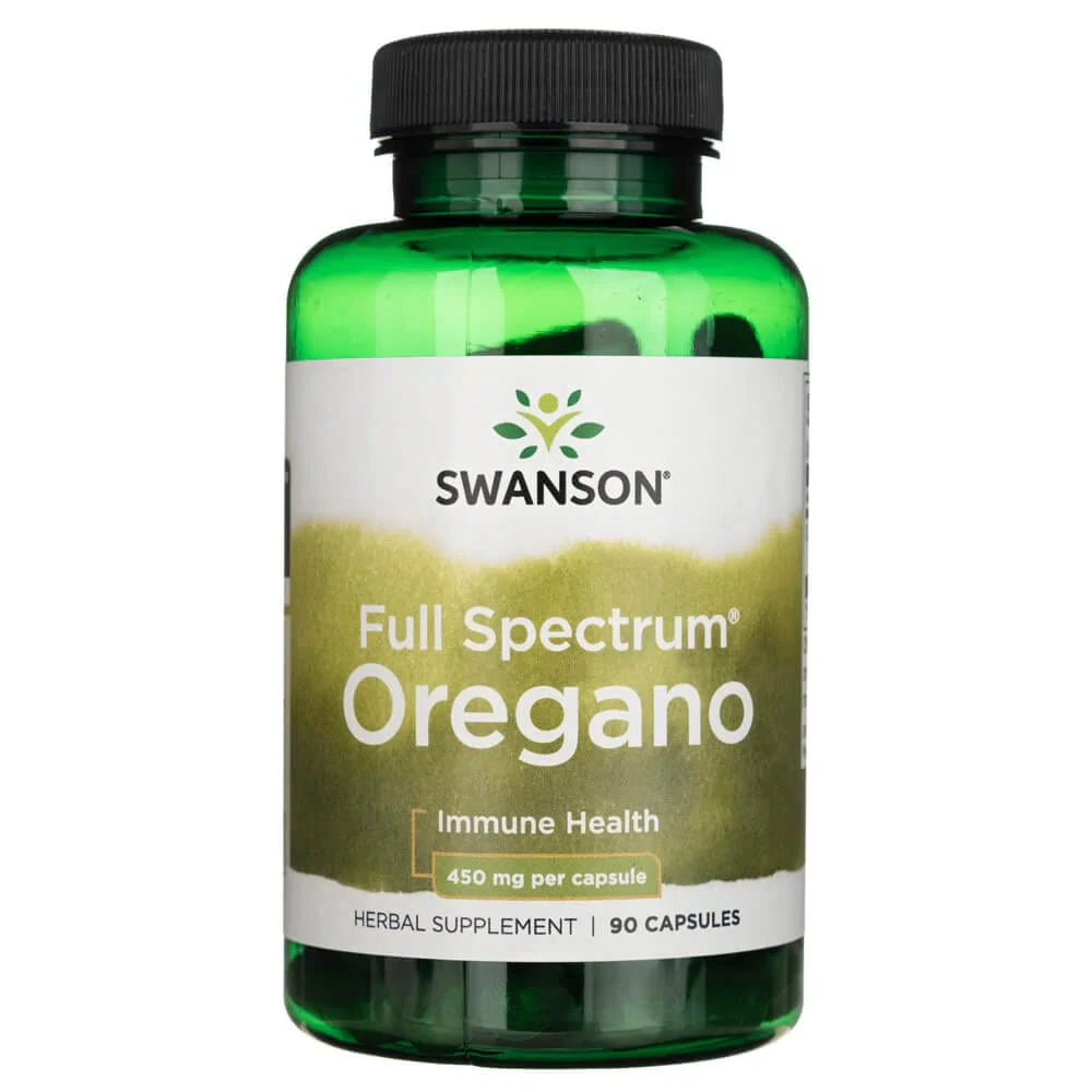 Swanson Full Spectrum Oregano aliejus 450 mg – 100 kapsulių