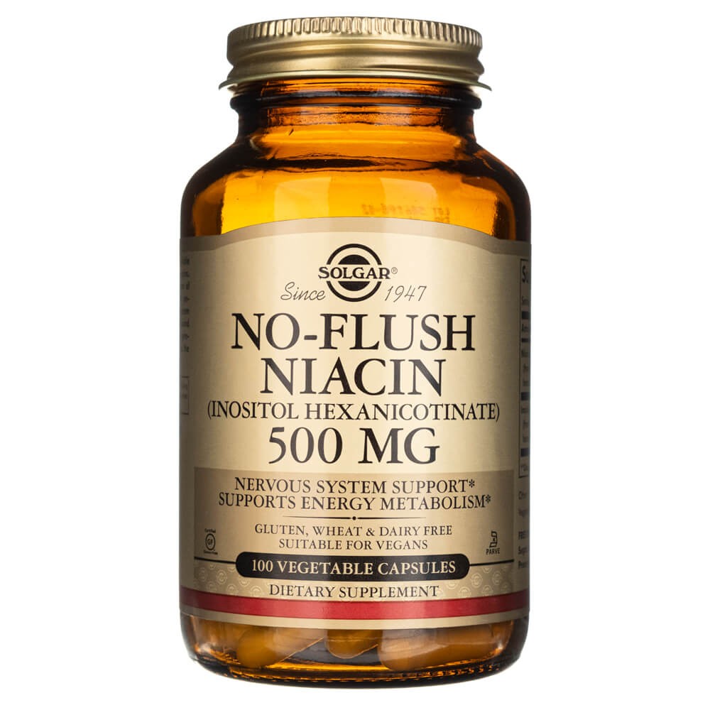 Solgar No-Flush Niacinas (vitaminas B3) 500 mg - 100 kapsulių