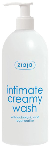 ZIAJA Intimate hygiene cream cleanser with lactobionic acid (with dispenser), 500 ml