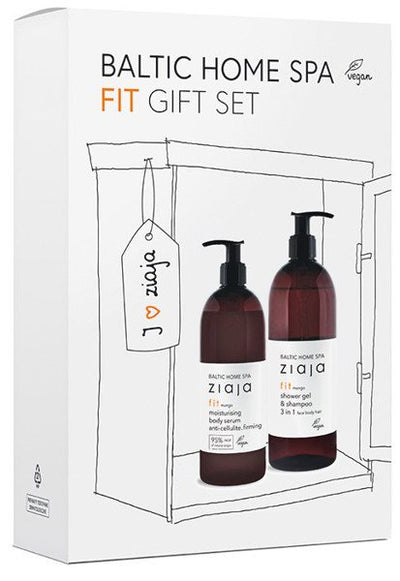 Ziaja Baltic Home SPA gift set (Baltic Home Spa Fit Shower gel and shampoo 3-1, 500ml. + Baltic Home Spa Fit anti-cellulite shaping body lotion oil 400 ml.)