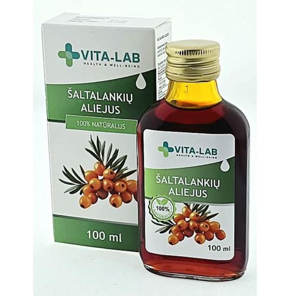 Vita-Lab Šaltalankių aliejus – 100% natūralus, šalto spaudimo 100ml
