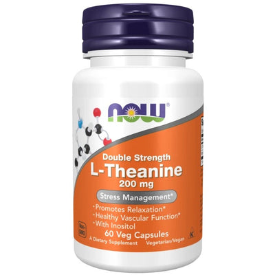 NOW L-Theanine 200mg, 60 capsules