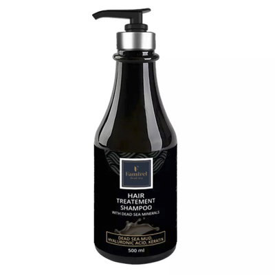 Famirel Dead Sea Mud & Mineral Shampoo – Šampūnas su Purvu, Mineralais, Keratinu ir Hialuronu (500 ml)
