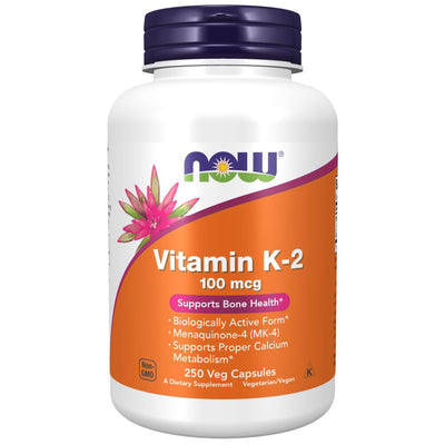 NOW Vitamin K-2 100 mcg, 250 capsules