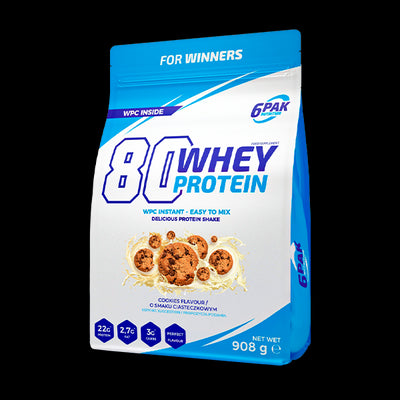 6PAK Protein 80 išrūgų baltymų sausainis - 908 g