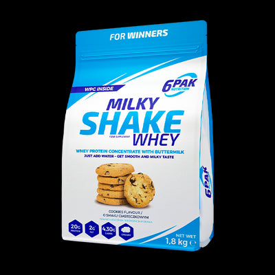 6PAK Milky Shake Whey baltymų papildas, sausainis - 1800 g