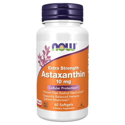 NOW Astaxanthin From Microalgae 10 mg, 60 capsules