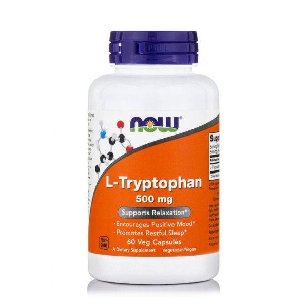 NOW L-Tryptophan 500mg, 60 capsules