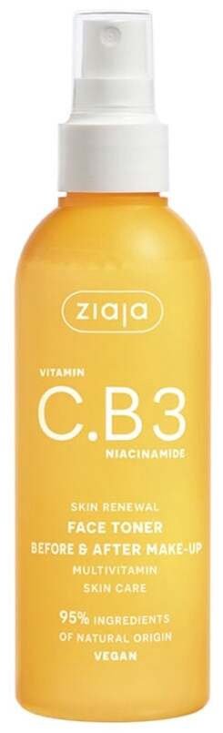 Face tonic Ziaja Vitamin C.B3 Niacinamide, 190 ml