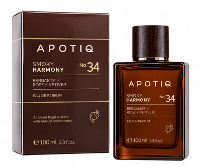 APOTIQ Smoky Harmony No. 34 – rytietiški ambros ir odos aromato kvepalai, EDP, 100 ml