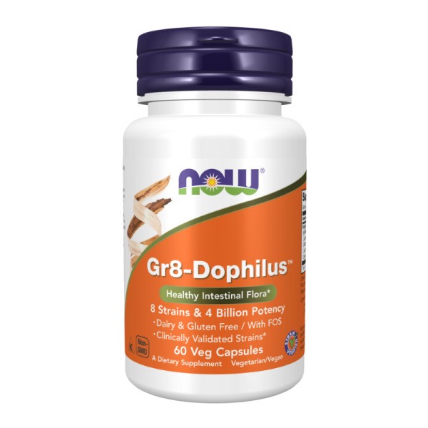 NOW Gr8-Dophilus Probiotics, 60 capsules