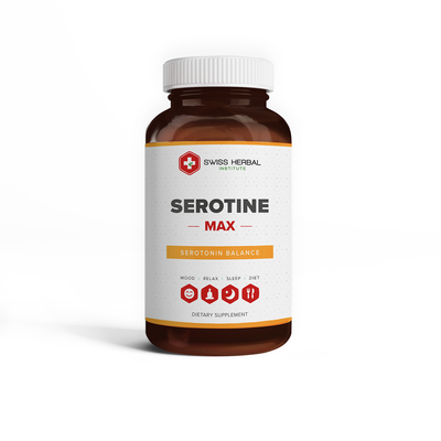 Serotine MAX – Serotonino Balansui, Miegui ir Nuotaikai | 60 kaps. | Swiss Herbal