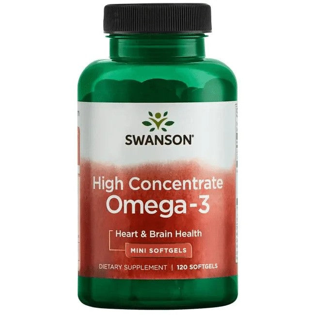 Swanson High Concentration Omega 3, 120 capsules