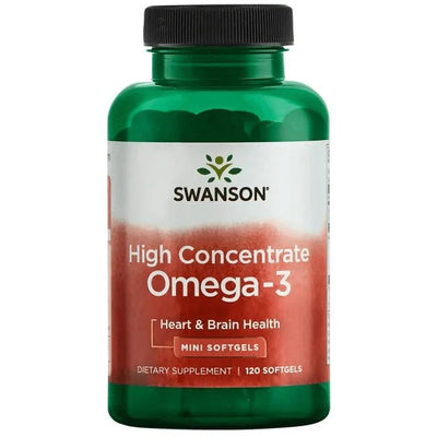 Swanson High Concentration Omega 3, 120 capsules