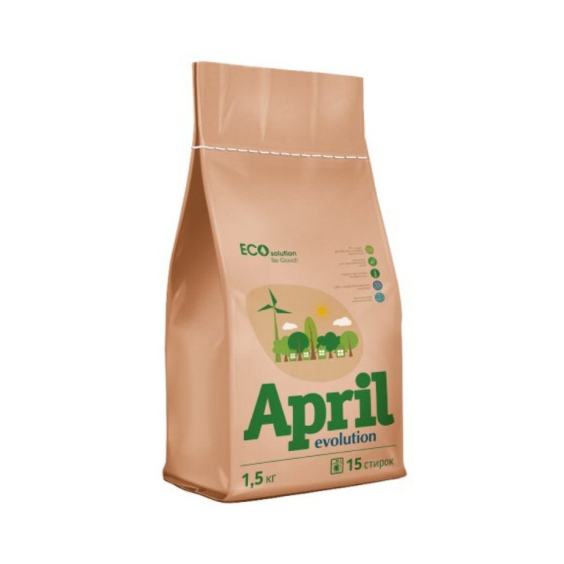 APRIL EVOLUTION Universalus skalbimo milteliai EcoSolution, 1,5 kg kaina