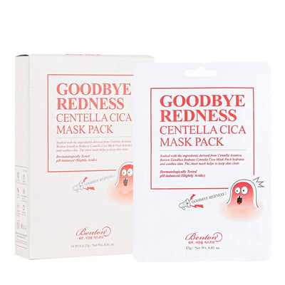 Benton Goodbye Redness Centella Mask raminančios lakštinės kaukės - 10 vnt