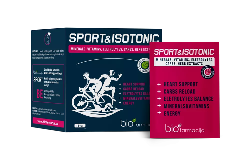 SPORTS & ISOTONIC maisto papildas milteliai, 14 pakelių