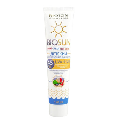 BIOSUN Vaikiskas saules kremas SPF 45, 120 ml kaina