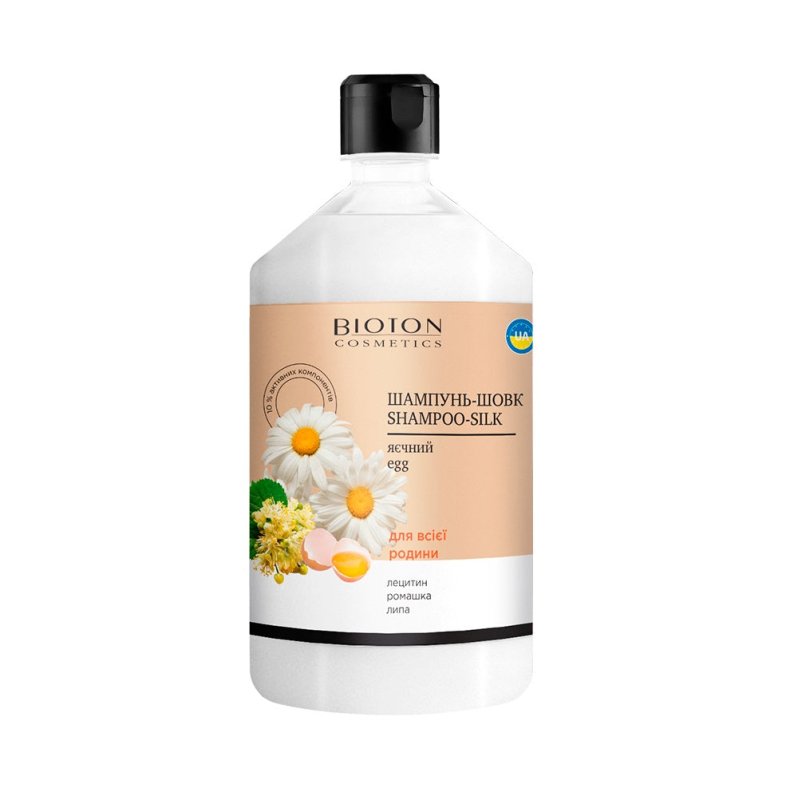 BIOTON COSMETICS Kiausininis sampunas visai seimai (ramuneliu, liepziedziu, lecitino), 1 l kaina