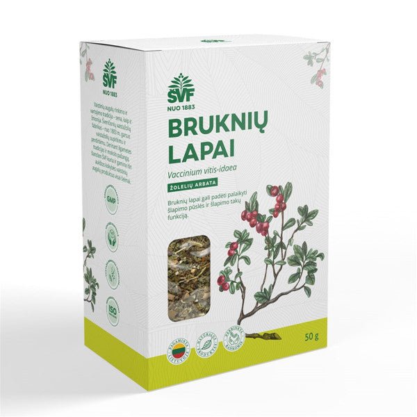 Bruknių lapai, Žolelių arbata, 50g kaina