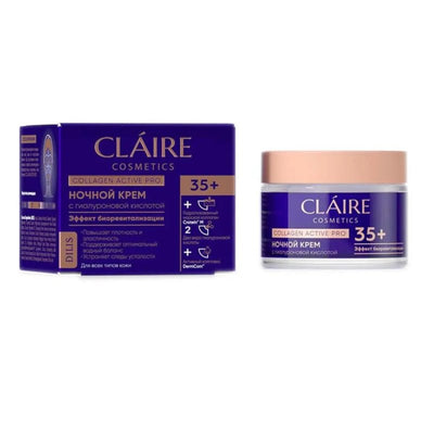 CLAIRE Collagen Active Pro Naktinis kremas 35+, 50 ml kaina