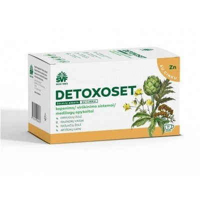 Detoxoset, Žolelių arbata, 20 vnt kaina