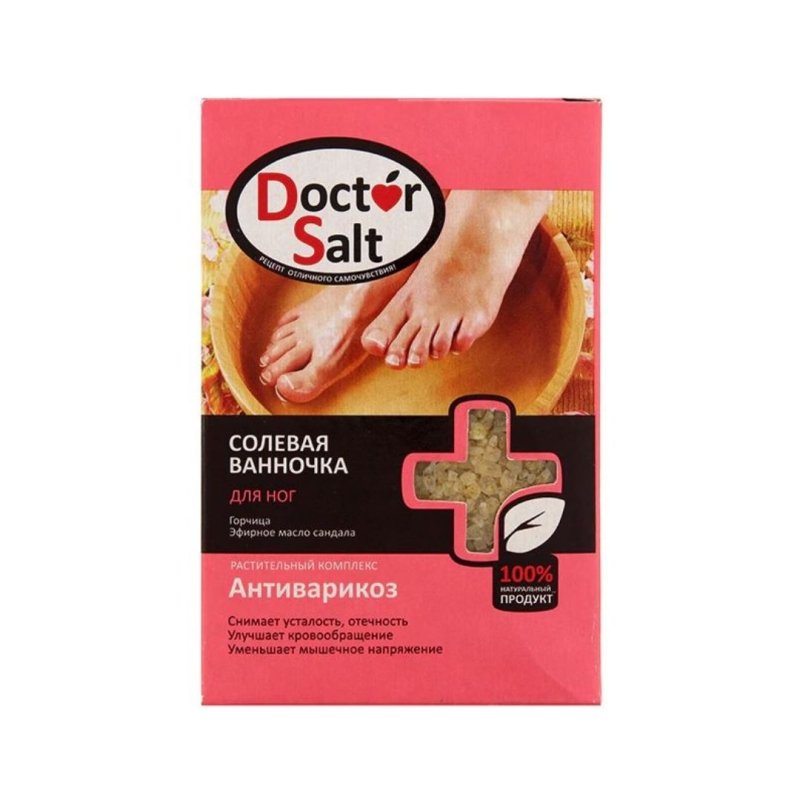 DOCTOR SALT Pedu vonele Varikozes profilaktika, 100 g kaina