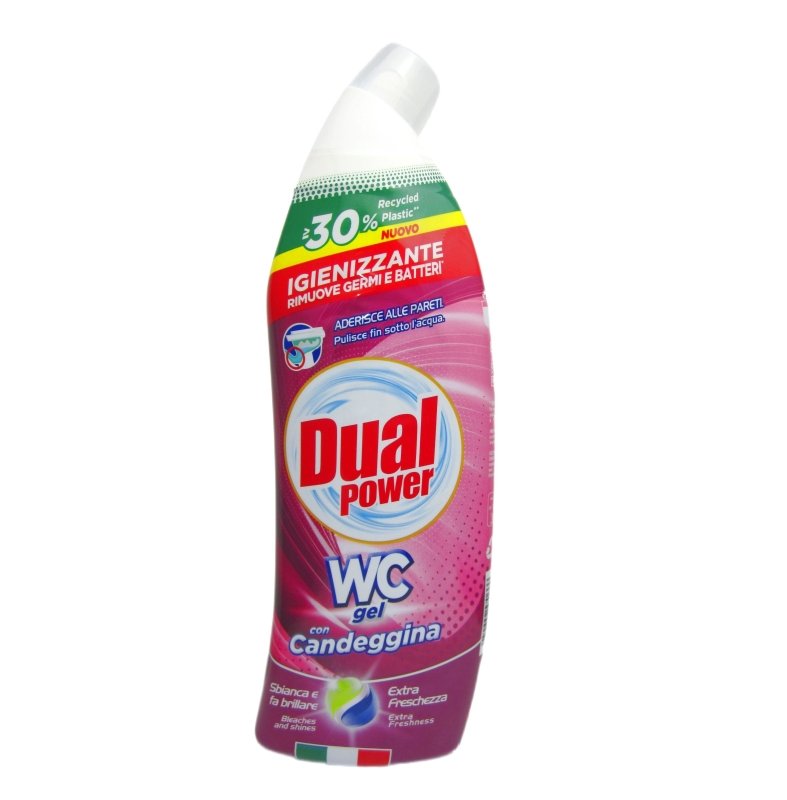 DUAL POWER Unitazu valiklis su chloru, 700 ml kaina