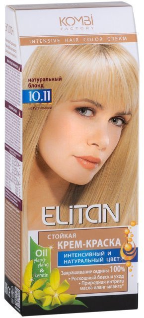 ELITAN Permanent Hair Color Cream Kremas-dazai plaukams 10.11 Naturali blond, 50/50/30 ml kaina