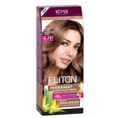 ELITAN Permanent Hair Color Cream Kremas-dazai plaukams 6.73 Isskirtine moka, 50/50/30 ml kaina