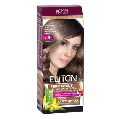 ELITAN Permanent Hair Color Cream Kremas-dazai plaukams 7.81 Svytinti perlamutrine sviesiai ruda, 50 kaina